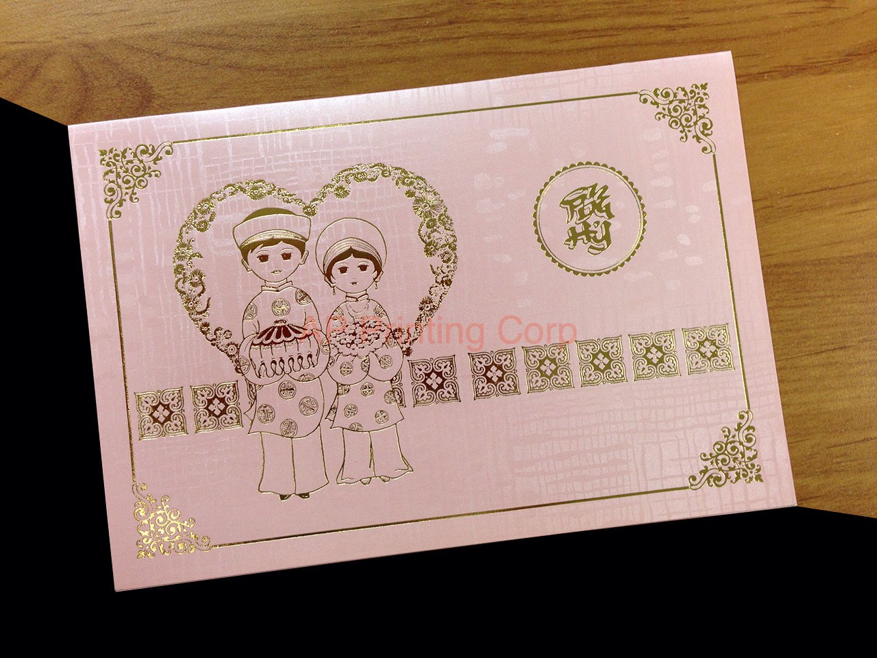 DR8-HT-V [V-L-01] Serenity Knot Bride & Groom Wedding Invitation