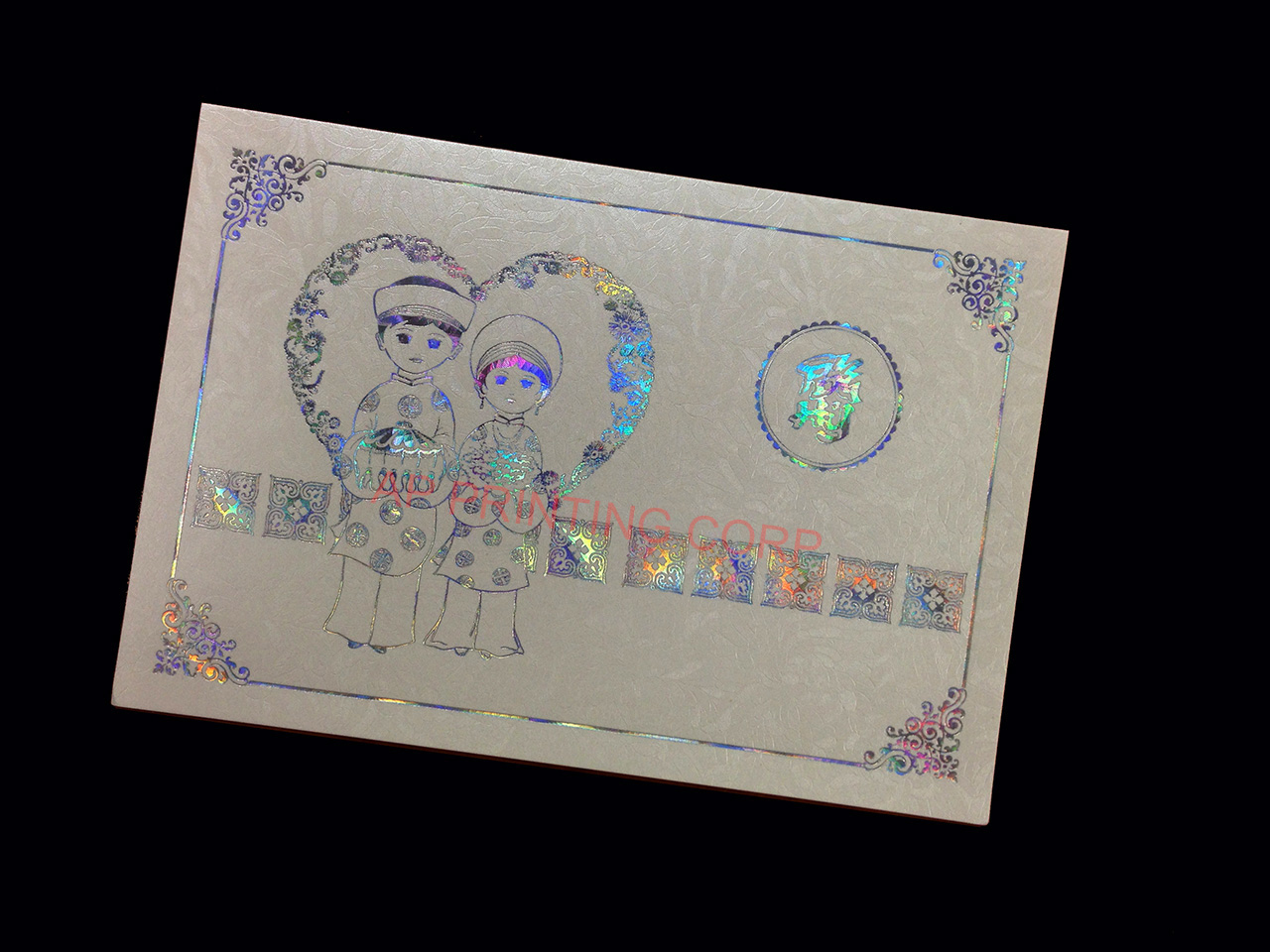 DR8-TBC-RF [V-L-02] Enchanted Affection Bride & Groom Wedding Invitation