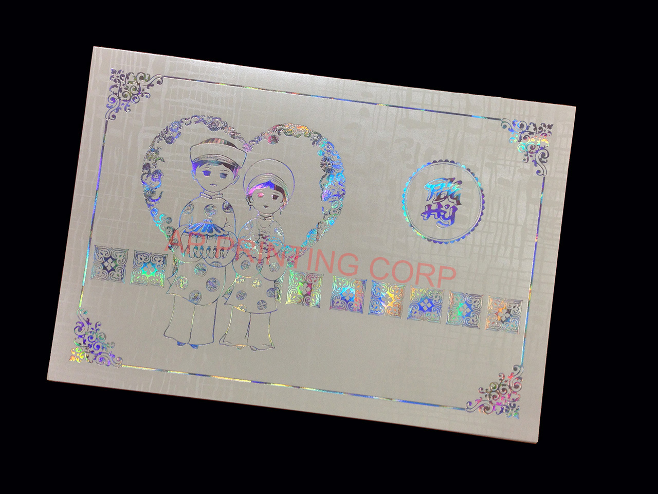 DR8-TT-RF [V-L-02] Luminous Love Bride & Groom Wedding Invitation