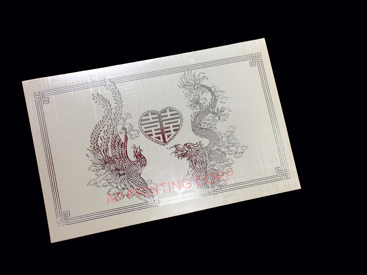 RP1-TT-S [V-L-01] Eternal Grace Dragon & Phoenix Wedding Invitation