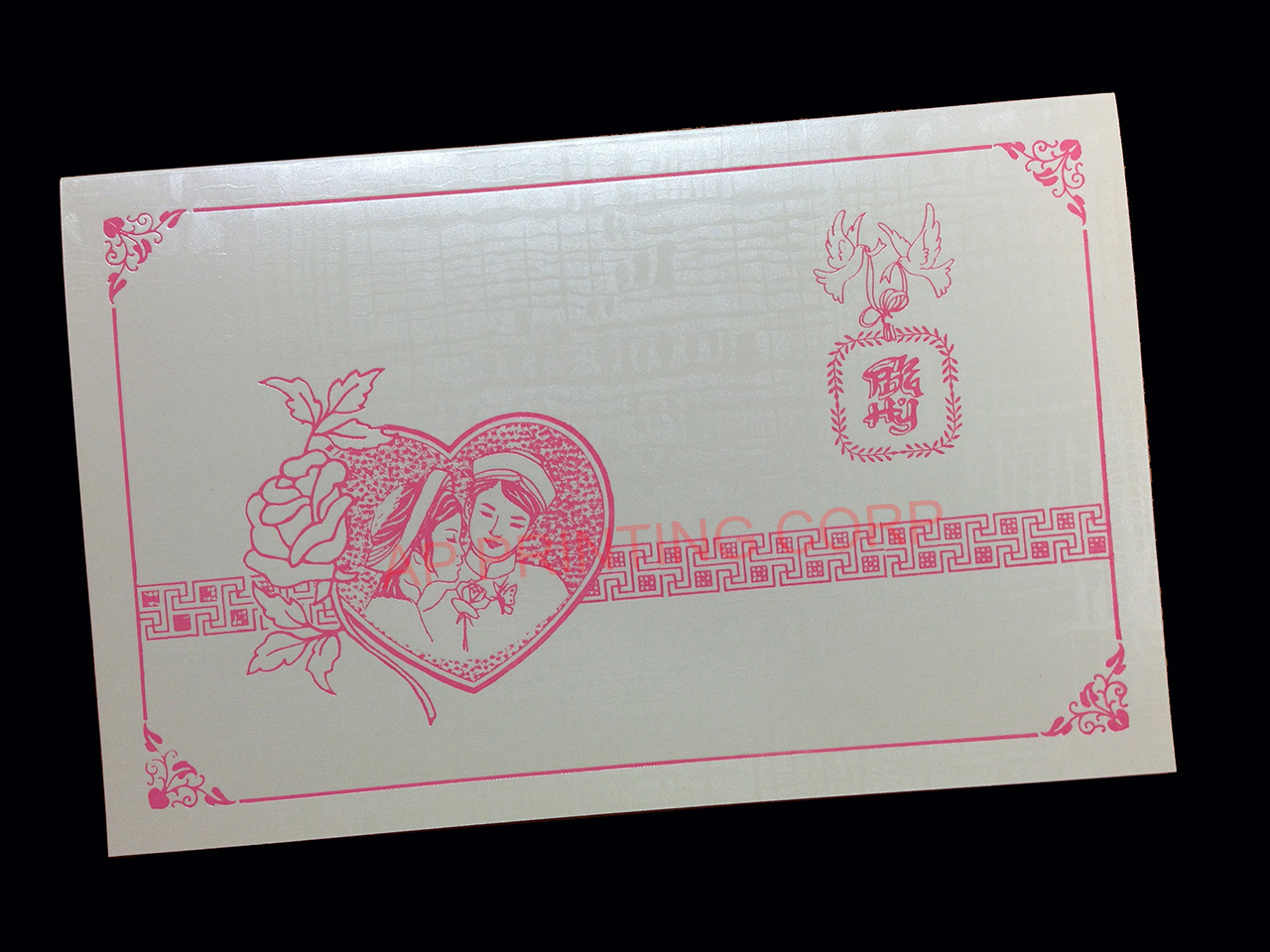 DRBH-TT-H [V-L-02] Forever in Bloom Bride & Groom Wedding Invitation