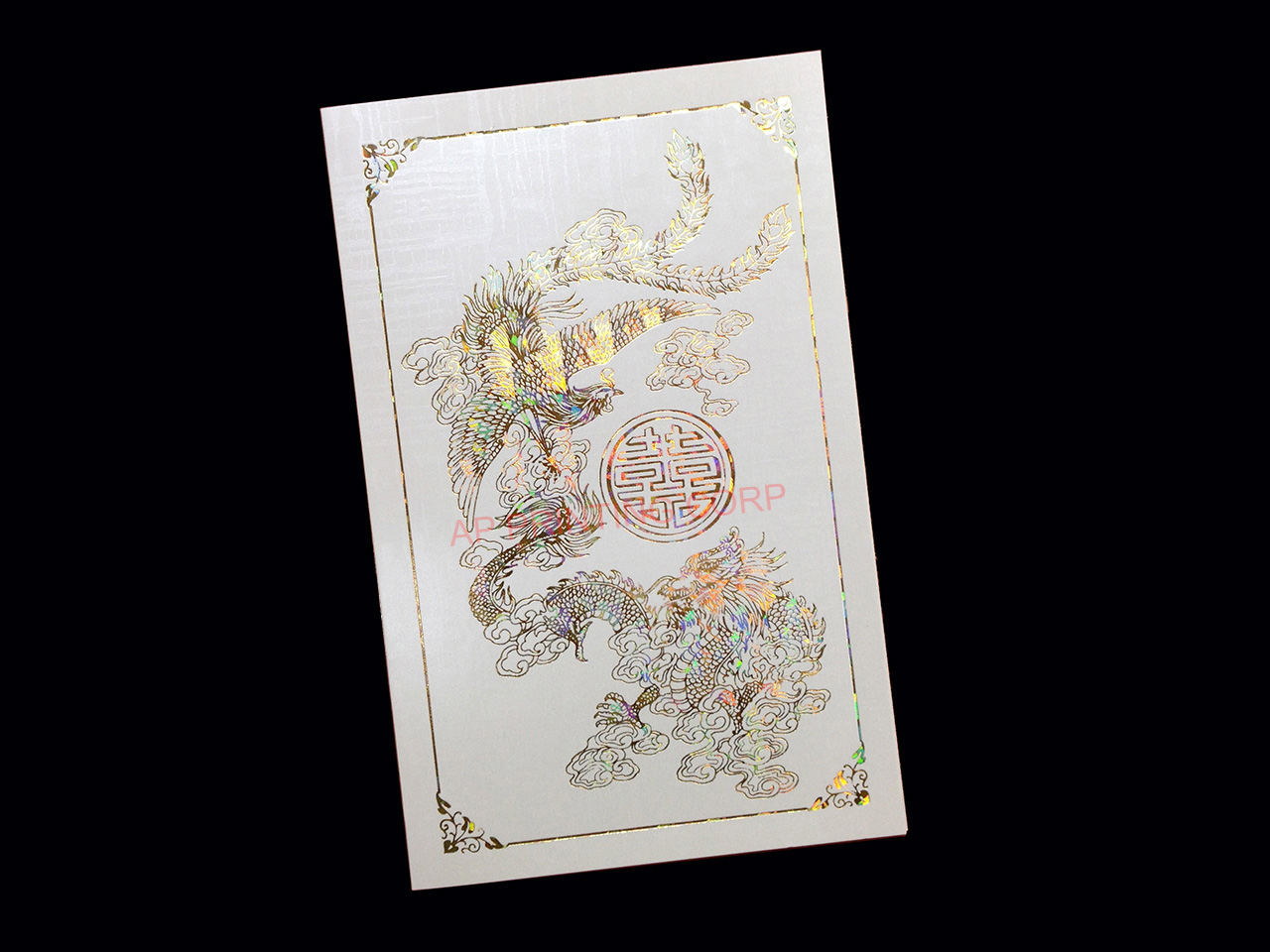 RP2-TT-V2-B [V-L-02] Eternal Dance Dragon & Phoenix Wedding Invitation