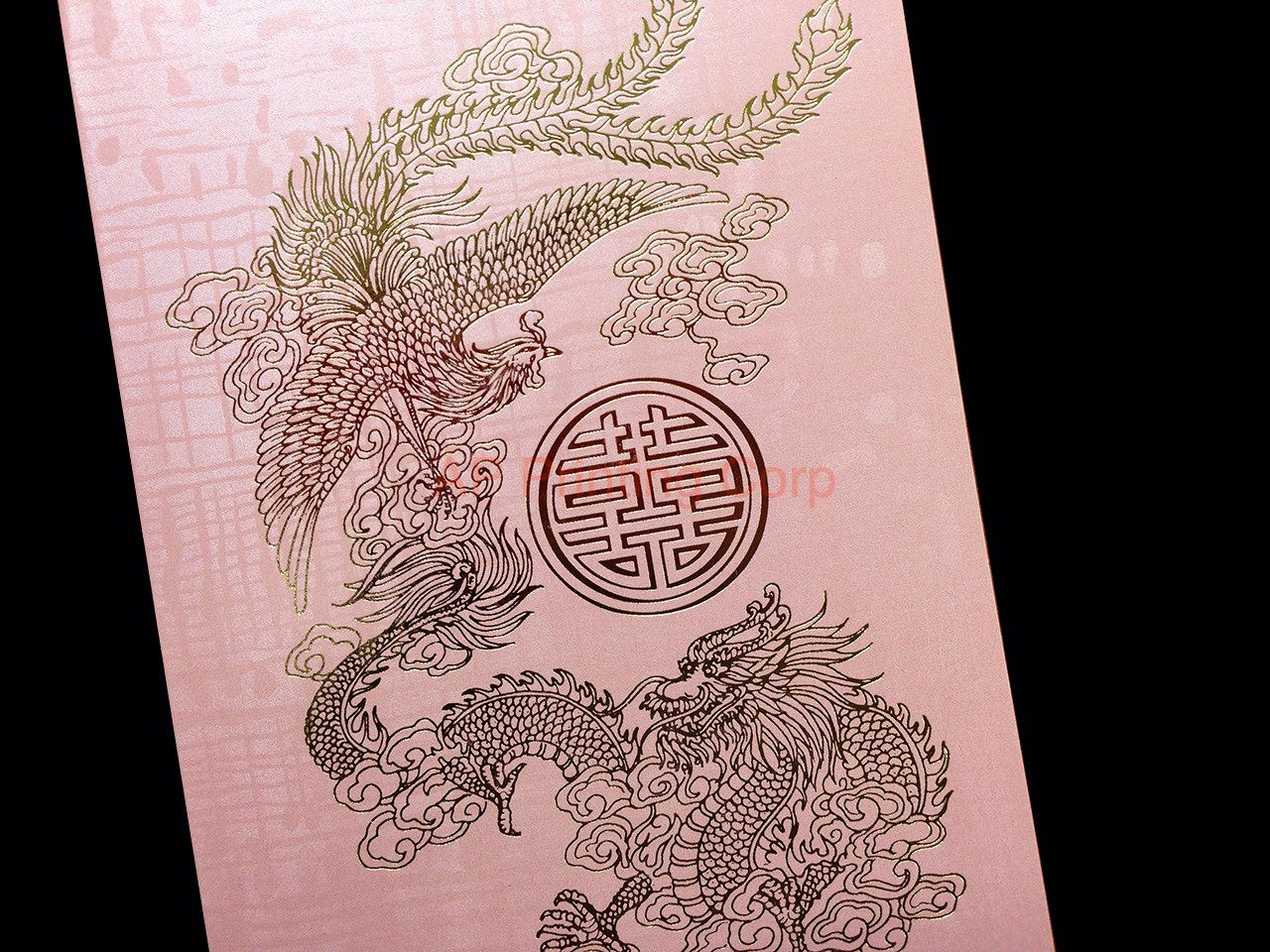 RP2-HT-V [V-L-01] Harmony of the Orient Dragon & Phoenix Wedding Invitation