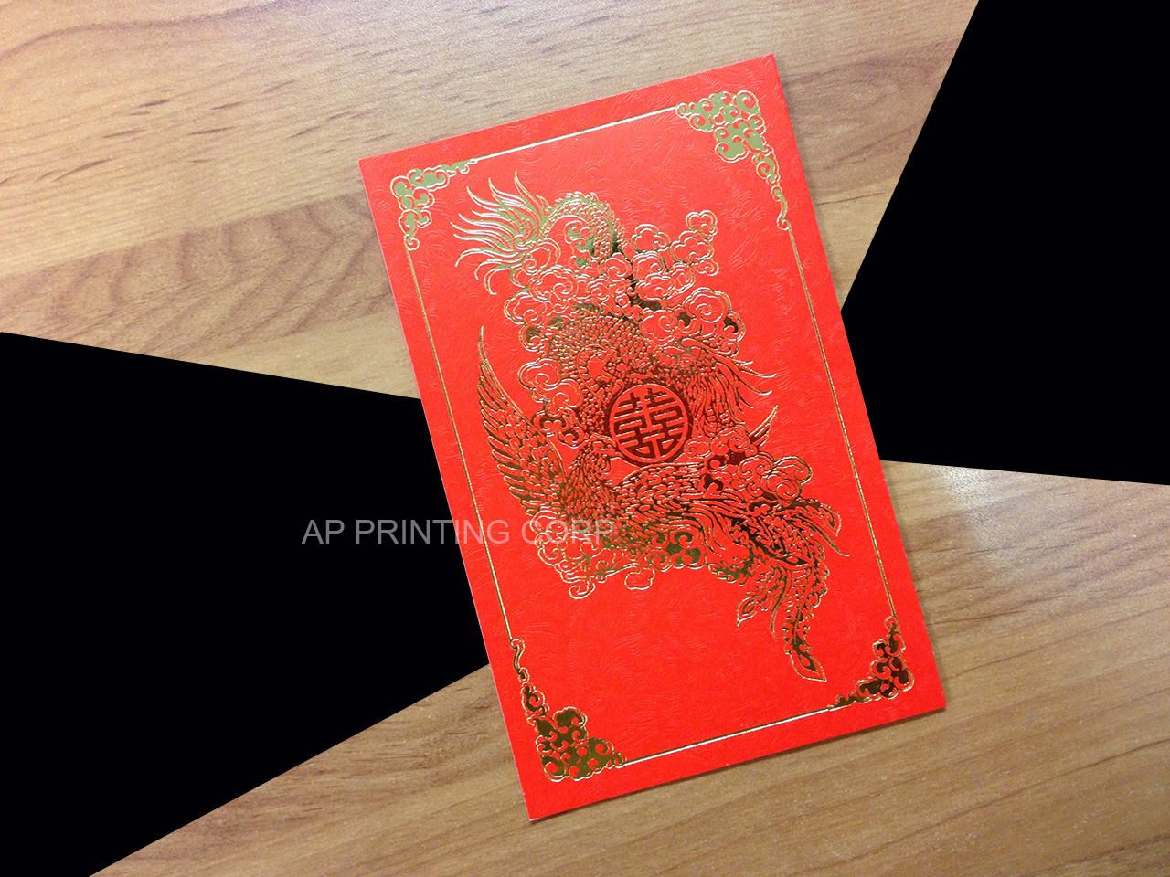 RP3-DC-V [V-L-01] Elegant Legends Dragon & Phoenix Wedding Invitation