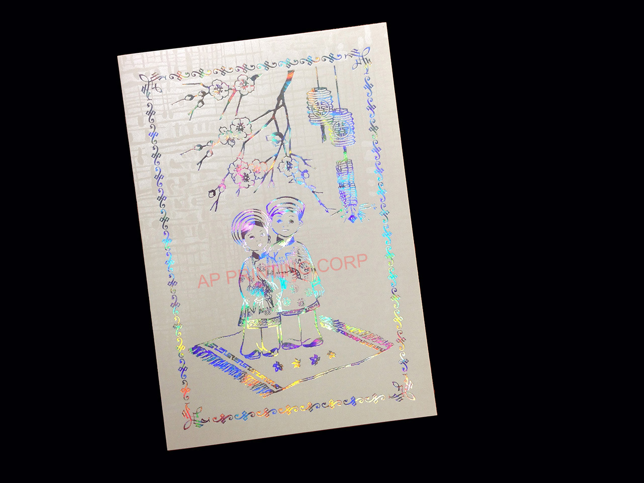 DRCM-TT-RF [V-L-02] Regal Floral Symphony Bride & Groom Wedding Invitation