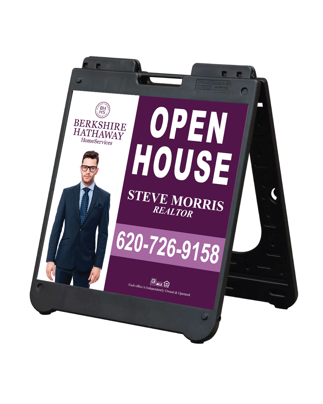 Berkshire Minimalist Purple A-Frame Sign 24x24