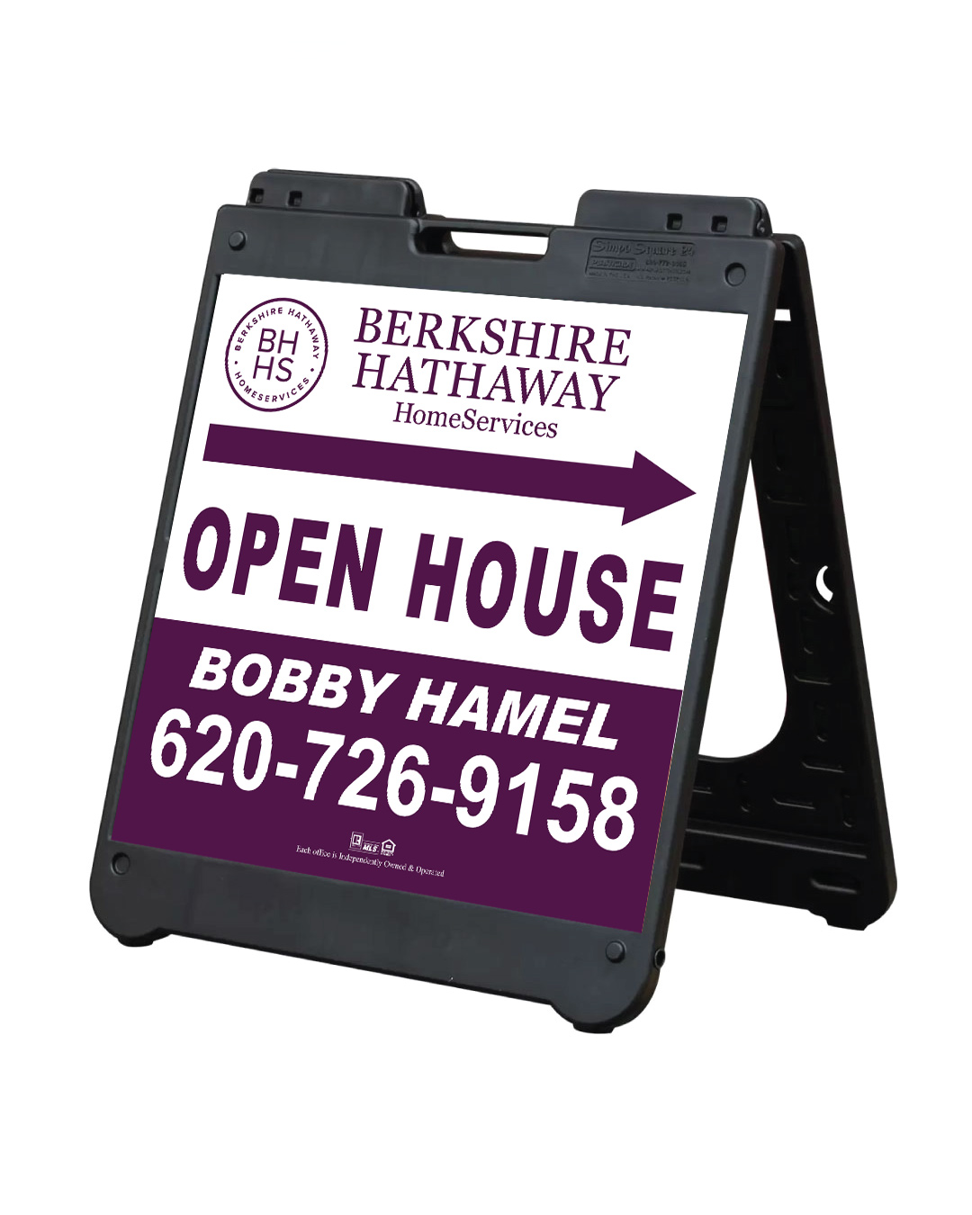 Berkshire Simple Purple A-Frame Sign 24x24