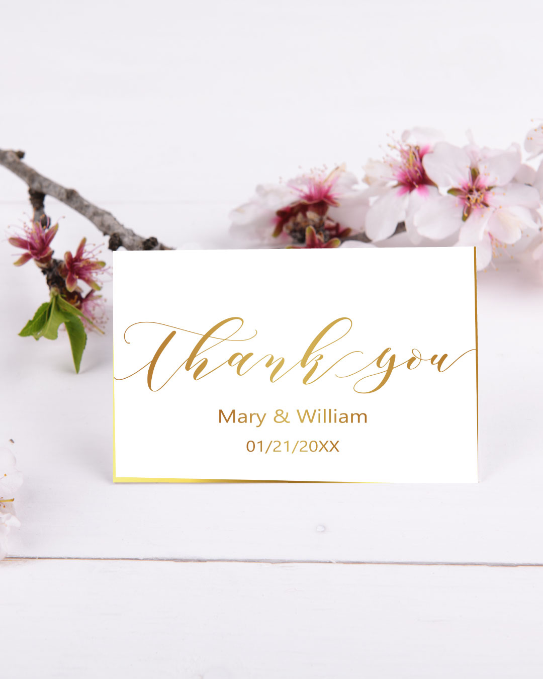 Elegant Gilding Thank You Cards Wedding