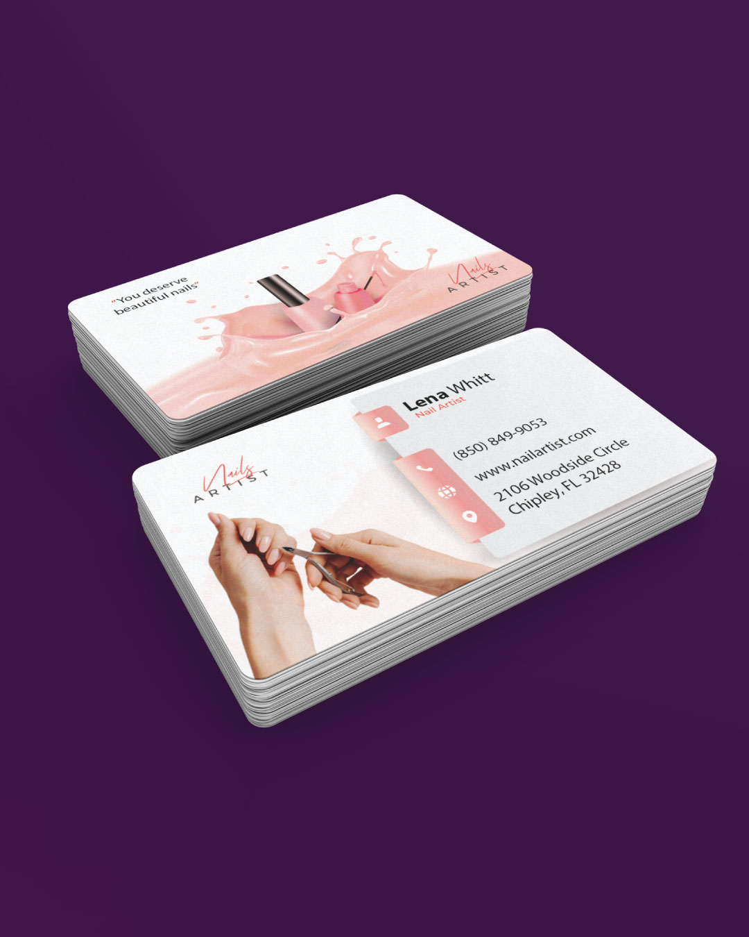 Beautiful Pink Standard Business Cards