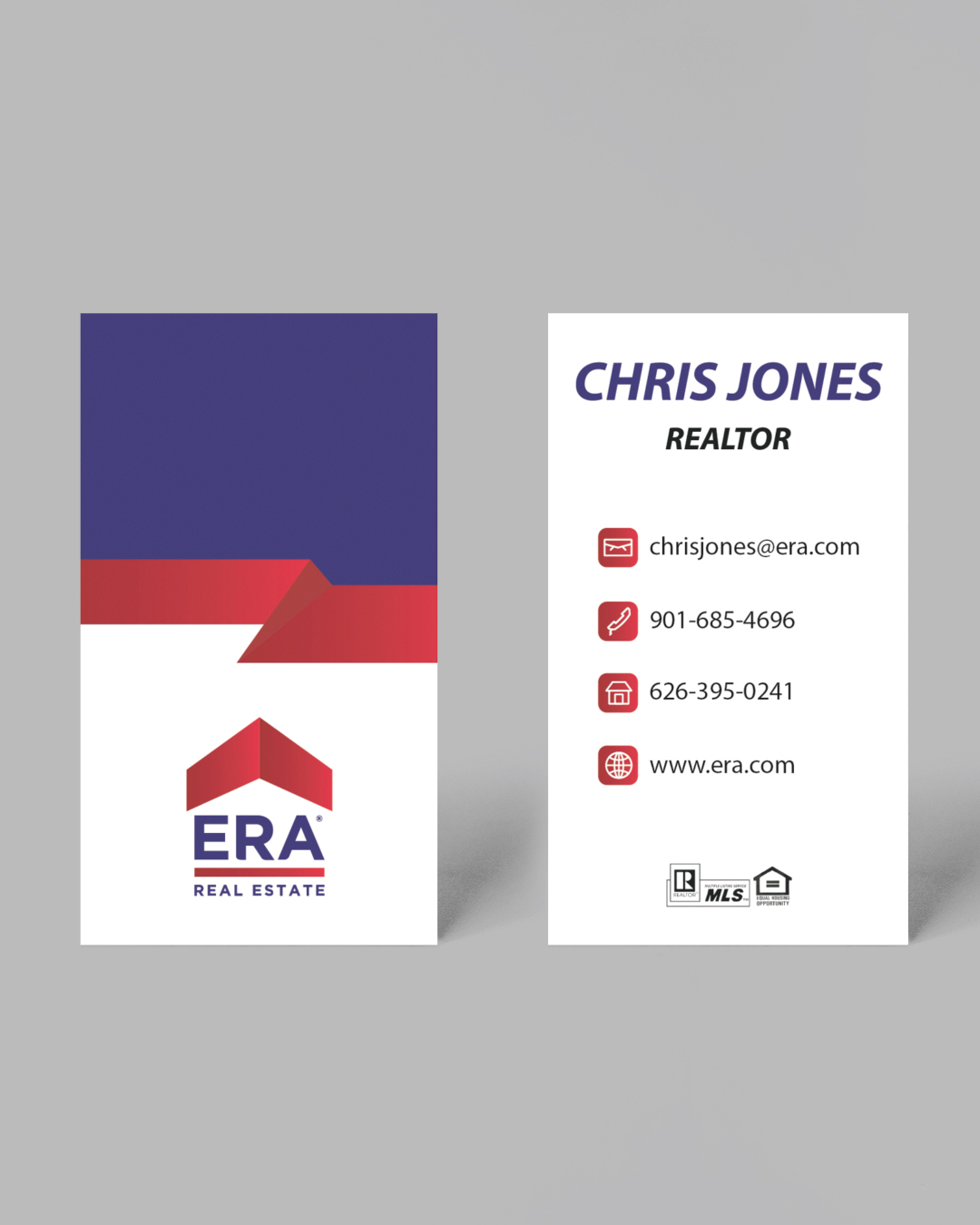 ERA Abstract Figures Red Business Cards