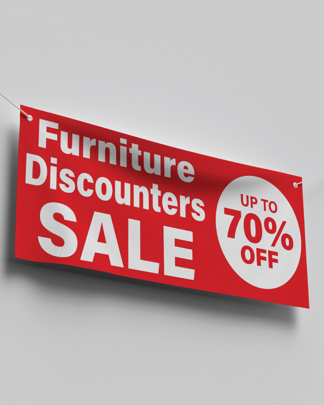 Furniture Circle Red 13oz. Standard Vinyl Banner