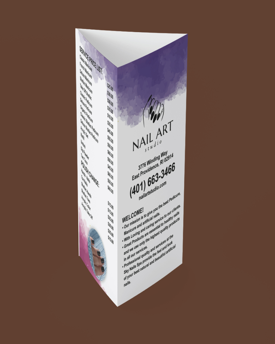 Purple Watercolor Brochure AP Printing - Purple Watercolor Brochure - Custom Printing Services