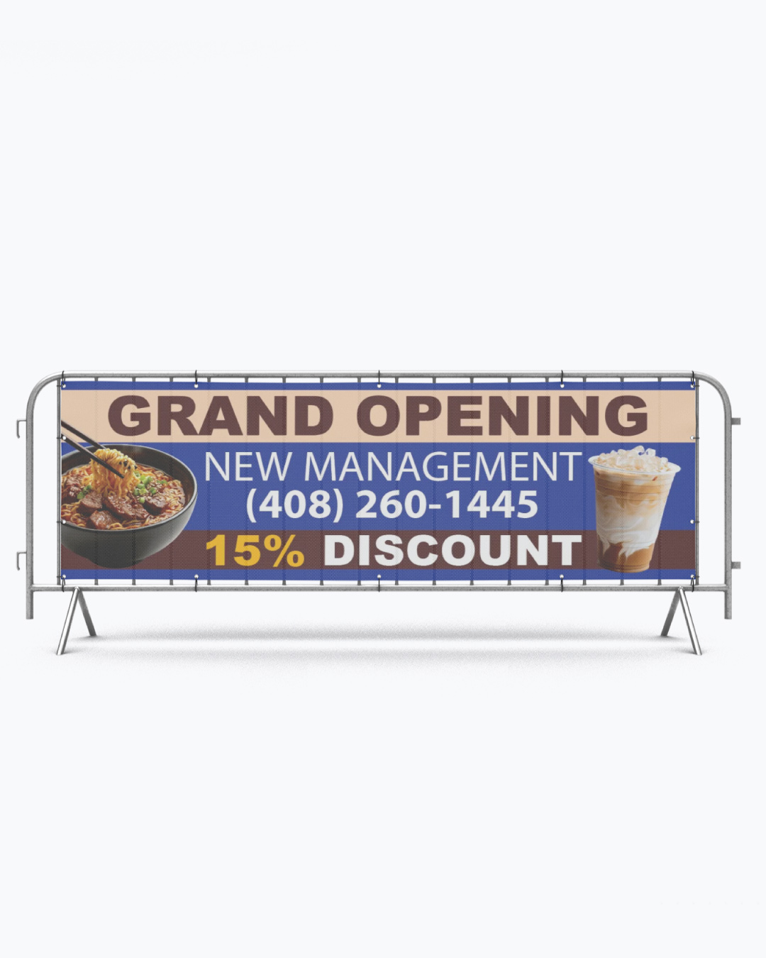 AP Printing - Grand Food Stripe Banners - Custom Printing Services