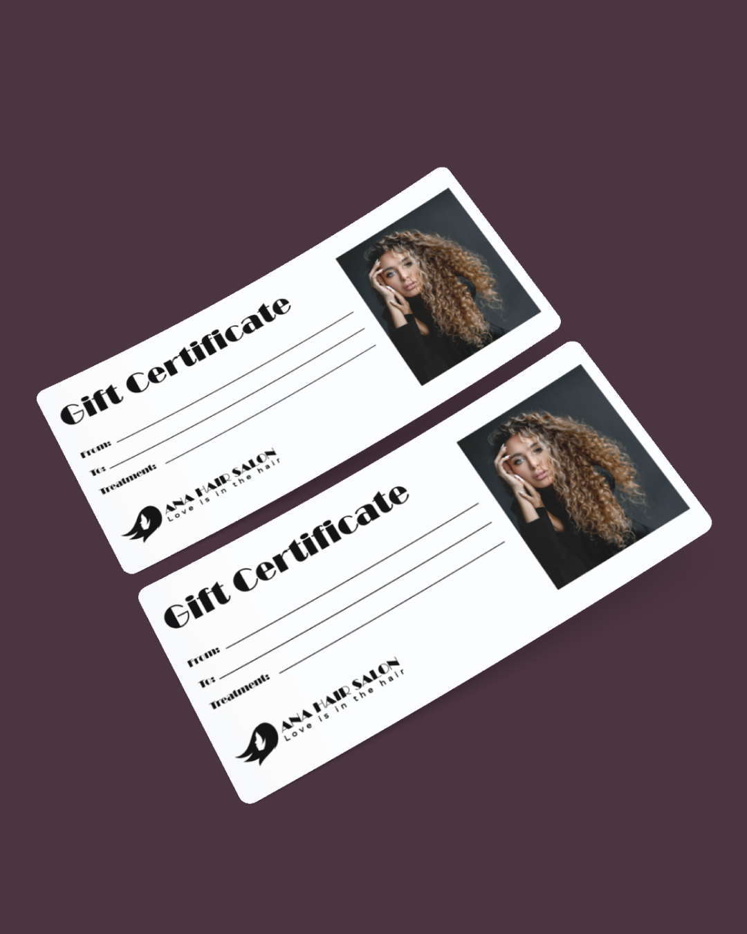 Magazine Style Gift Certificate