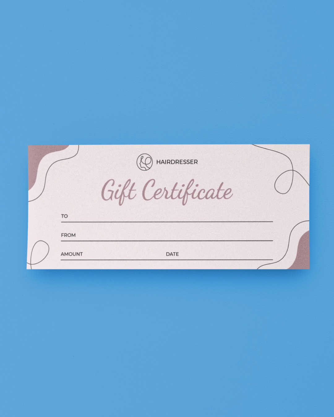 Minimalist Lines Gift Certificate AP Printing - Minimalist Lines Gift Certificate - Custom Printing Services