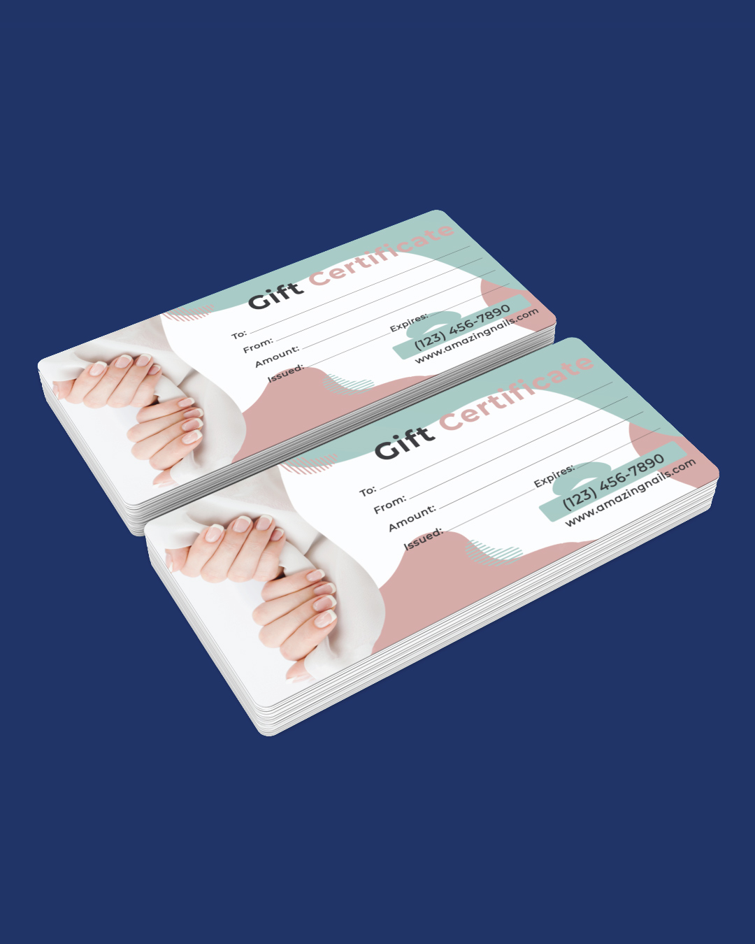 AP Printing - Minimalist Turquoise Gift Certificate - Custom Printing Services