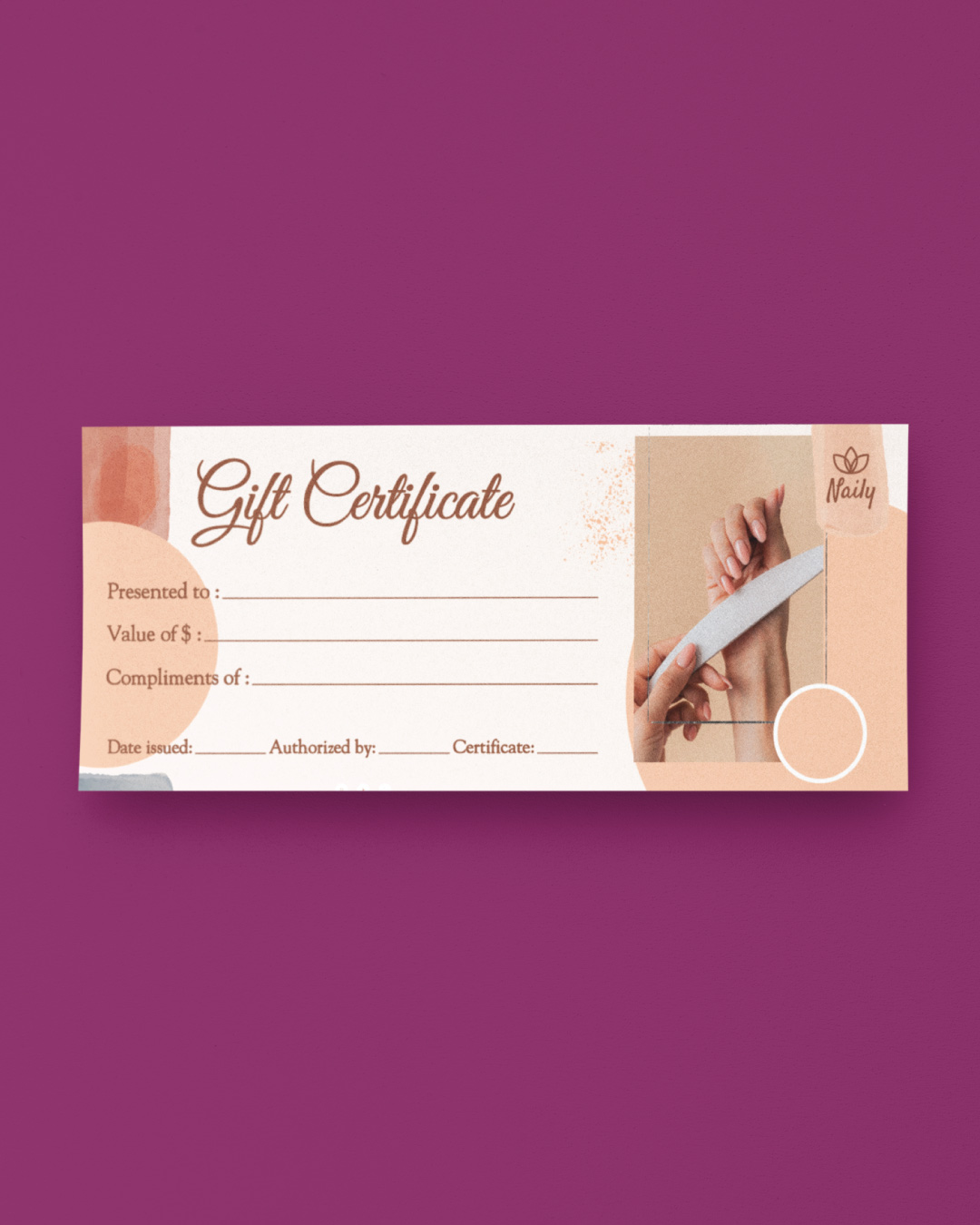 Nice Color Palette Gift Certificate