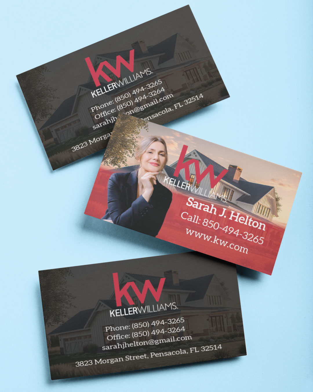 Keller Williams Realty Design with House Standard Business Cards AP Printing - Keller Williams Realty Design with House Standard Business Cards - Custom Printing Services