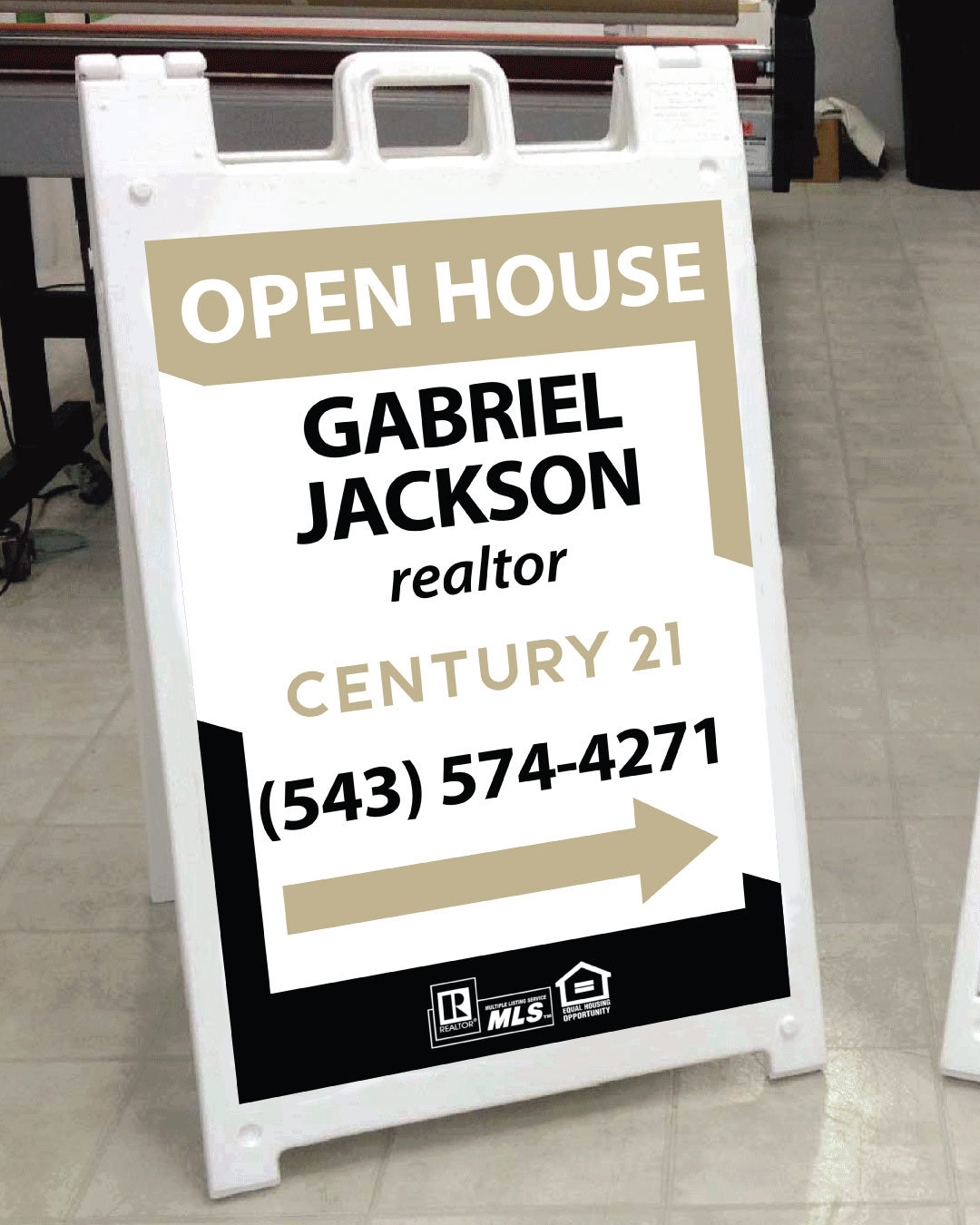 Century 21 Colorful Diagonal Design A Frame Sign