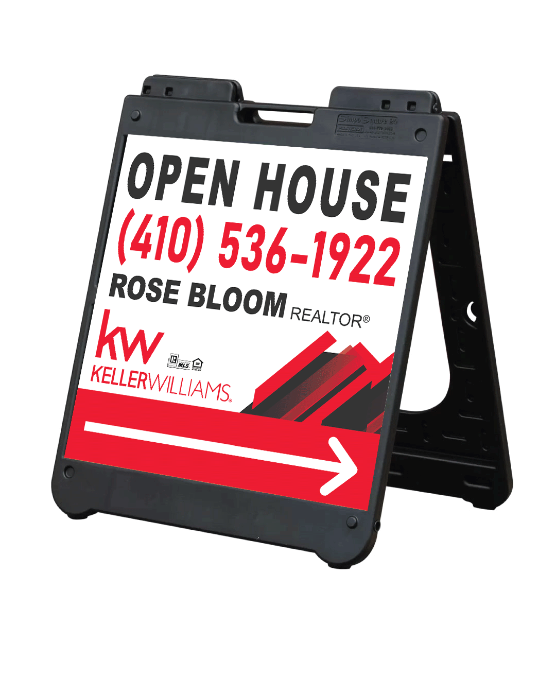Keller Williams Realty Abstract and Colorful A-Frame Sign 24x24