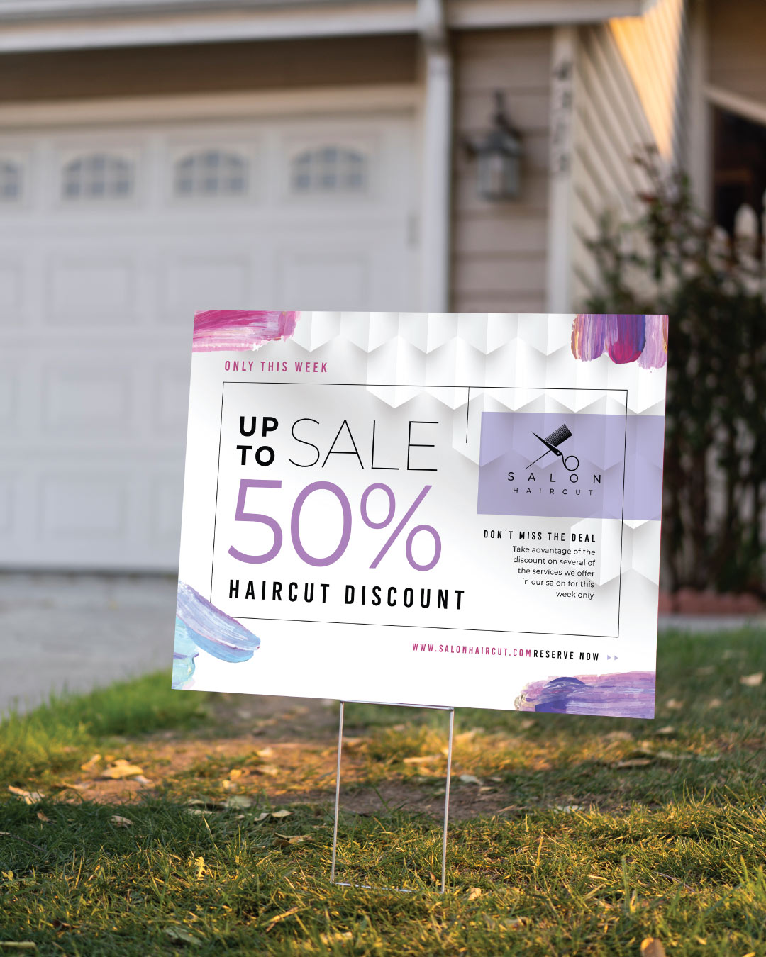 Brush Strokes Yard Signs AP Printing - Brush Strokes Yard Signs - Custom Printing Services
