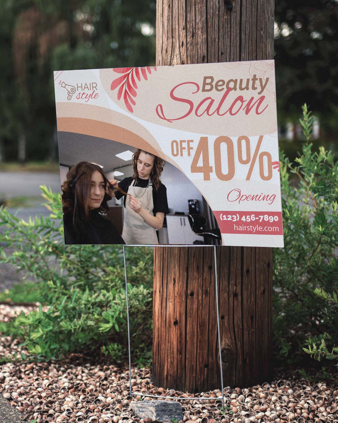 AP Printing - Pink Minimalist Yard Signs - Custom Printing Services