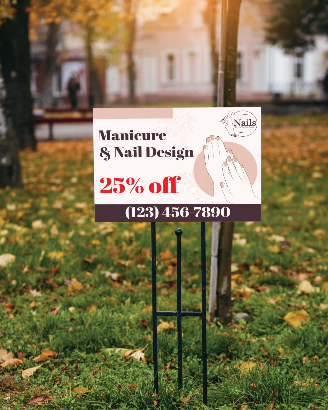 AP Printing - Leaves Without Outline Yard Signs - Custom Printing Services
