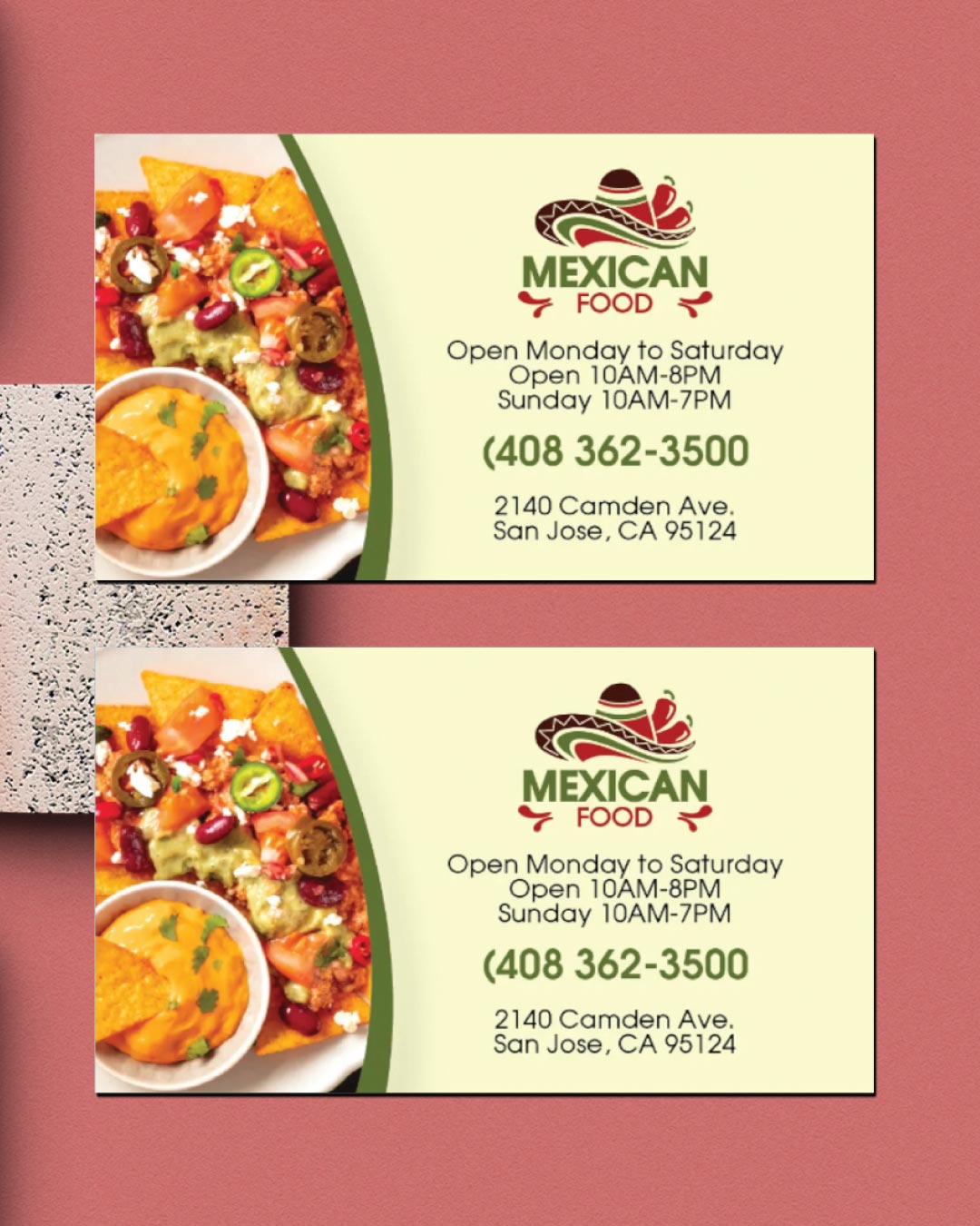 Spicy Fiesta Flavor Standard Business Cards AP Printing - Spicy Fiesta Flavor Standard Business Cards - Custom Printing Services