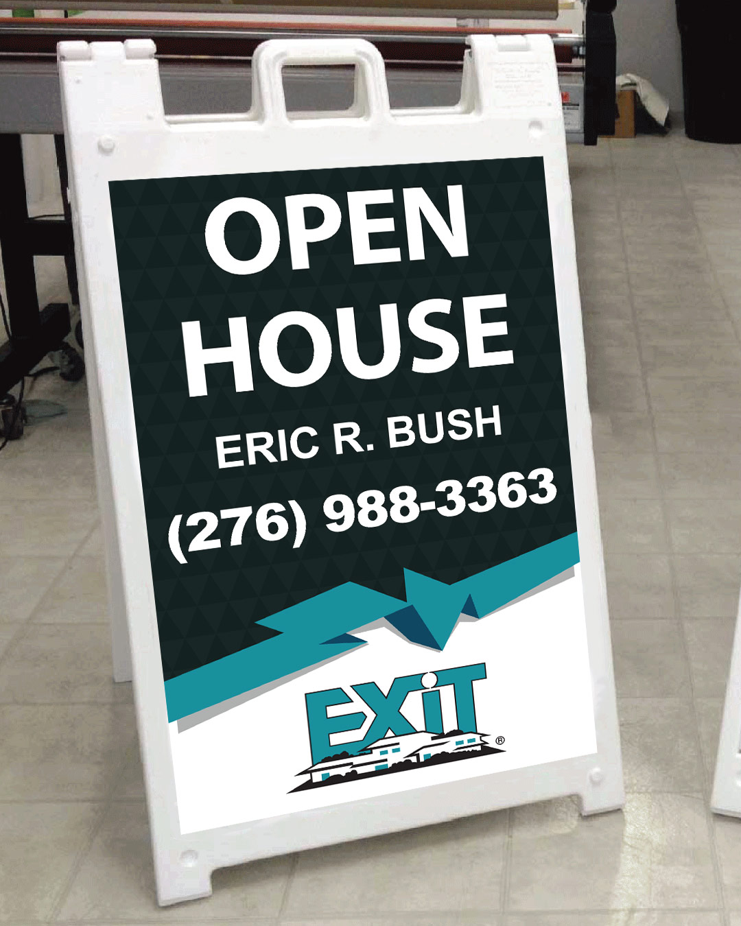 Exit Realty Black Geometric A Frame Sign