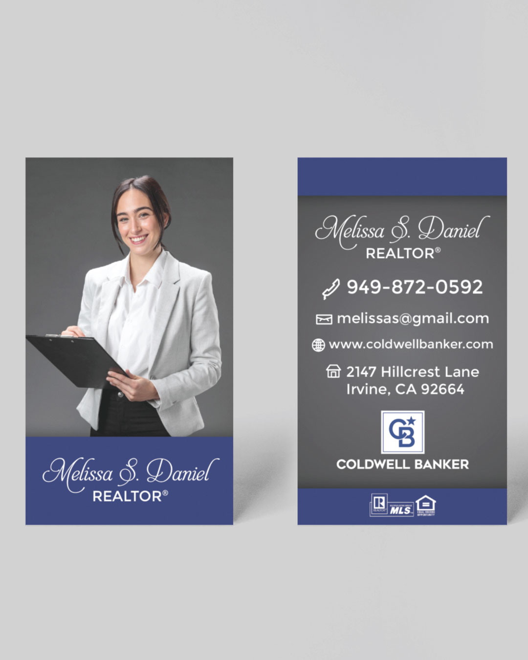 AP Printing - Coldwell Banker Elegant Realtor Photo Standard Business Cards - Custom Printing Services