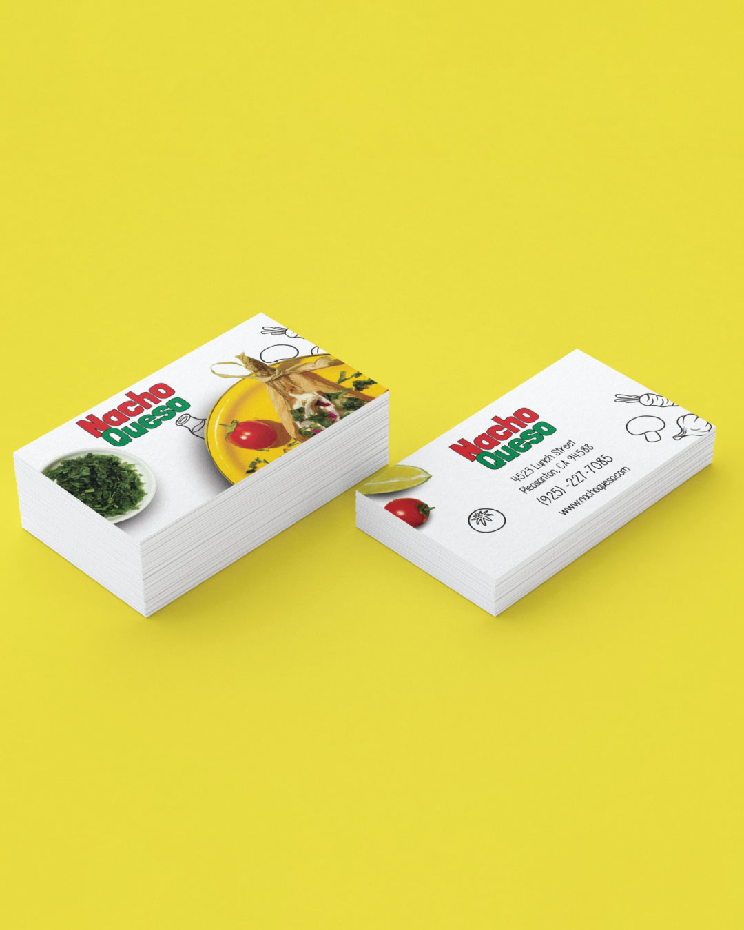 Food Drawings Standard Business Cards