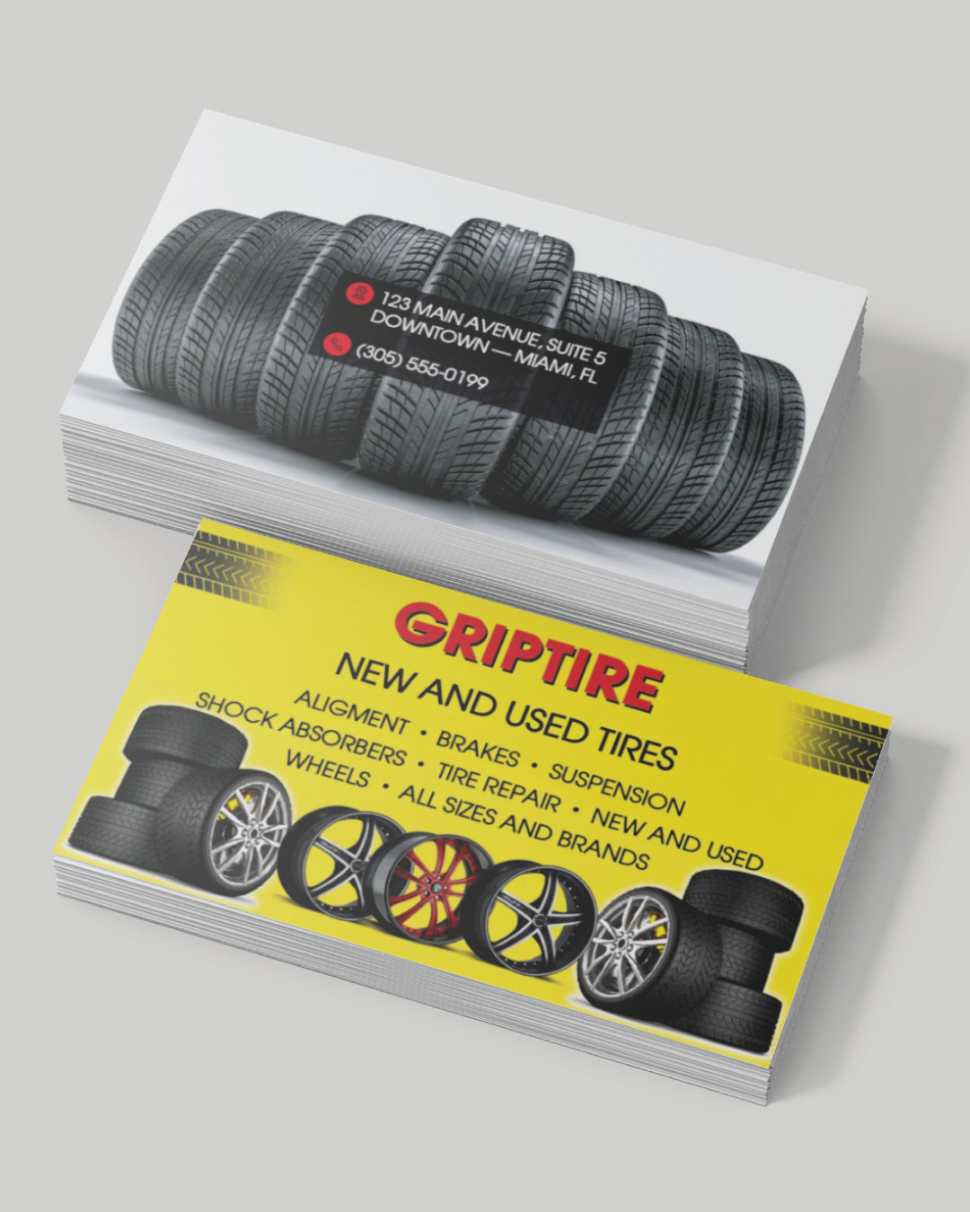 Urban Tire Power Standard Business Cards AP Printing - Urban Tire Power Standard Business Cards - Custom Printing Services