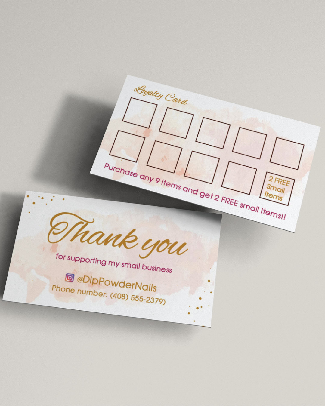 AP Printing - Velvet Glow Beauty Standard Business Cards - Custom Printing Services