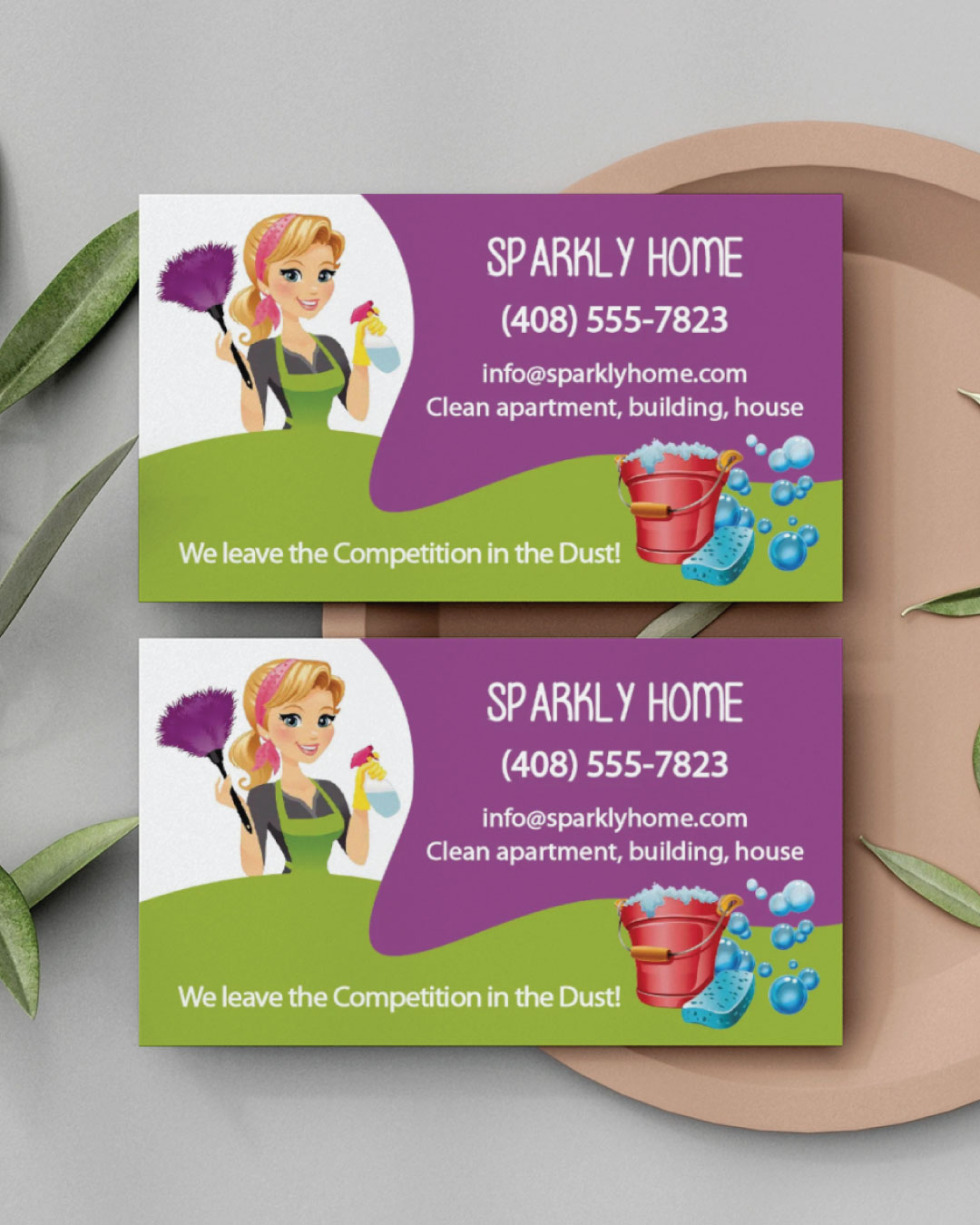 Sparkly Clean Vibes Standard Business Cards AP Printing - Sparkly Clean Vibes Standard Business Cards - Custom Printing Services