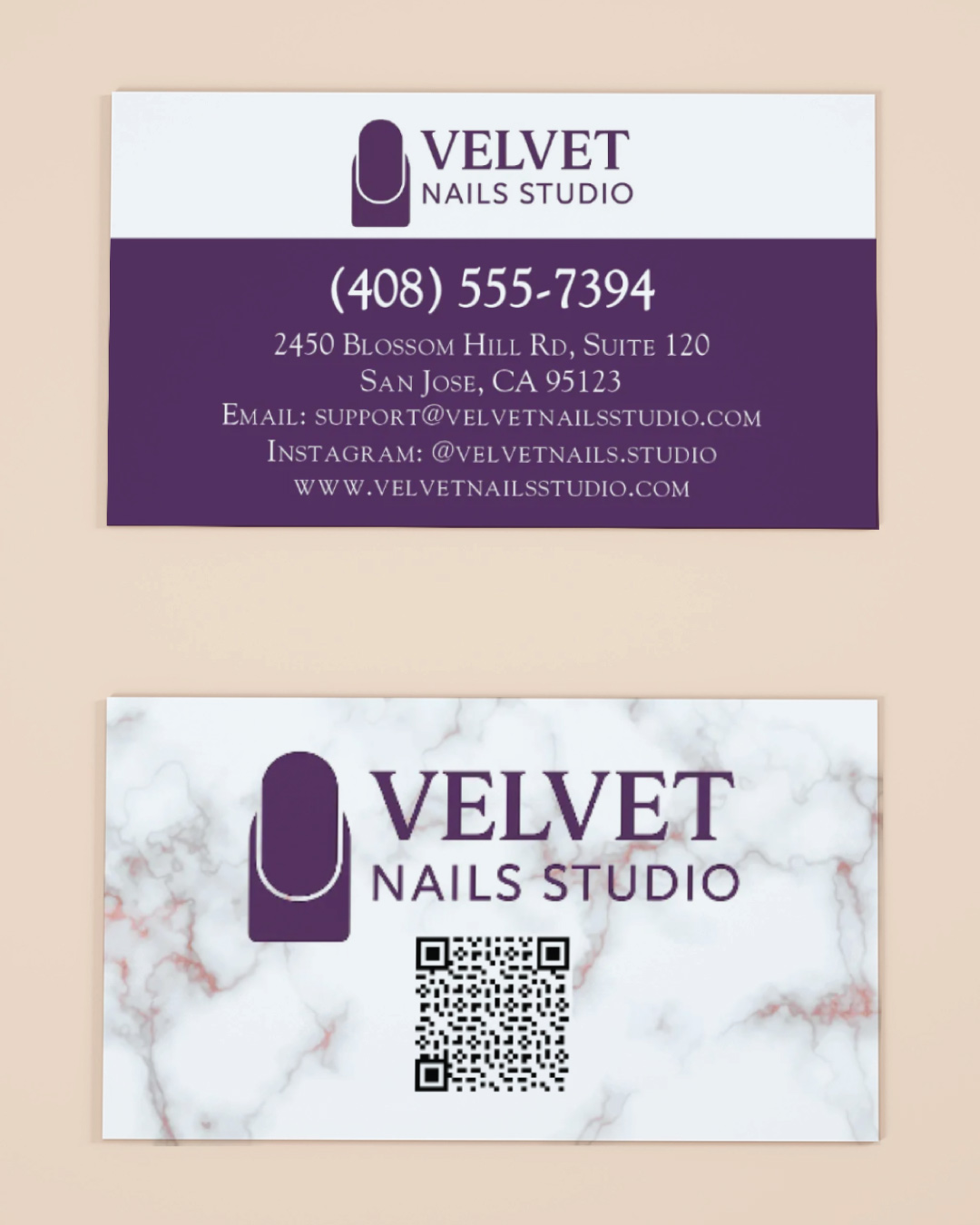 Purple Marble Identity Standard Business Cards AP Printing - Purple Marble Identity Standard Business Cards - Custom Printing Services