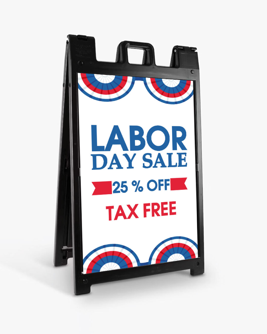 Blue and Red Pennants A-Frame Sign