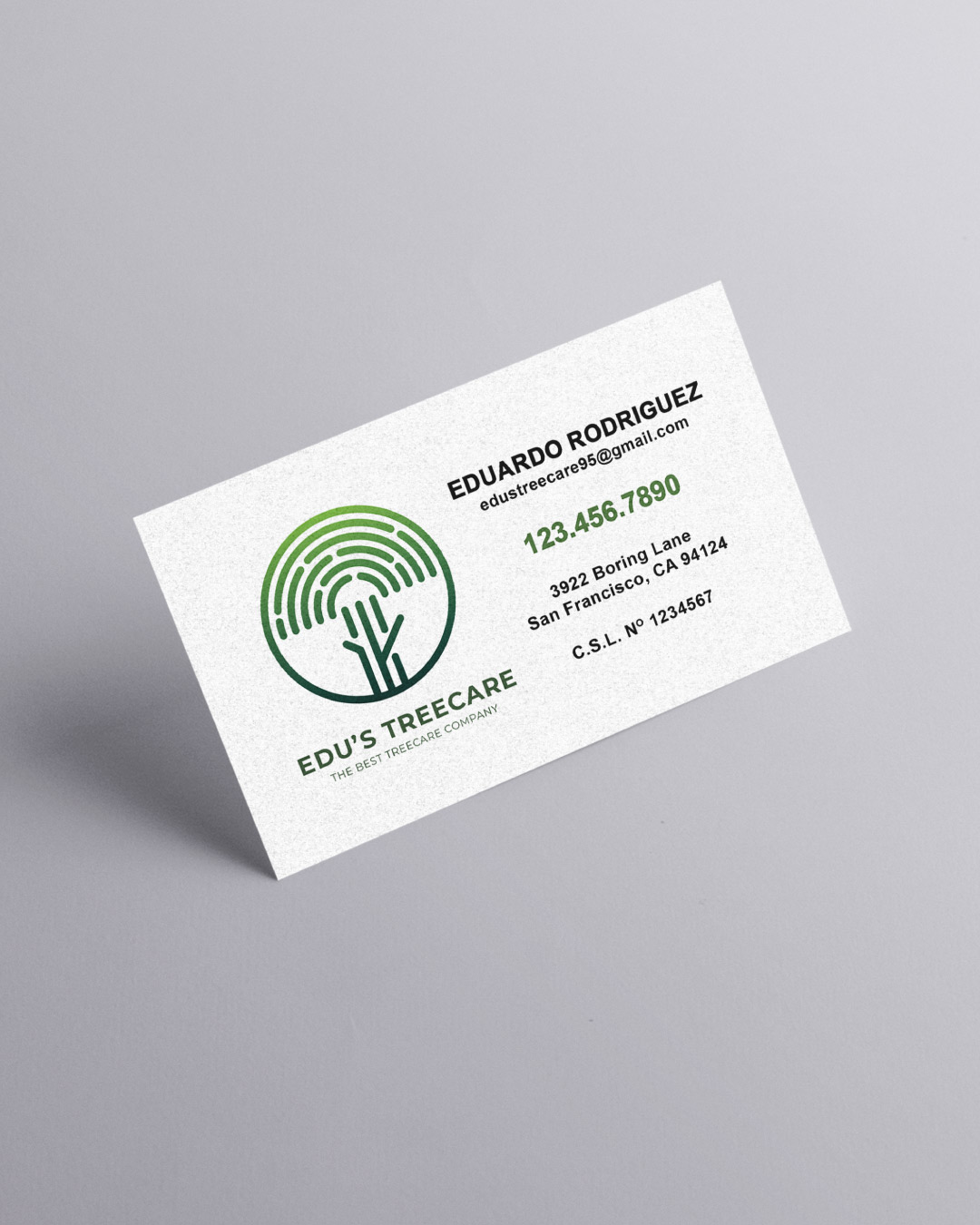 Beautiful Treecare Standard Business Cards AP Printing - Beautiful Treecare Standard Business Cards - Custom Printing Services