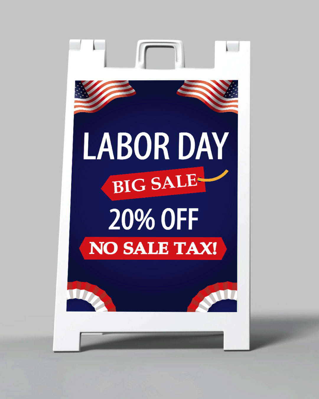 Creative Blue Design A-Frame Sign