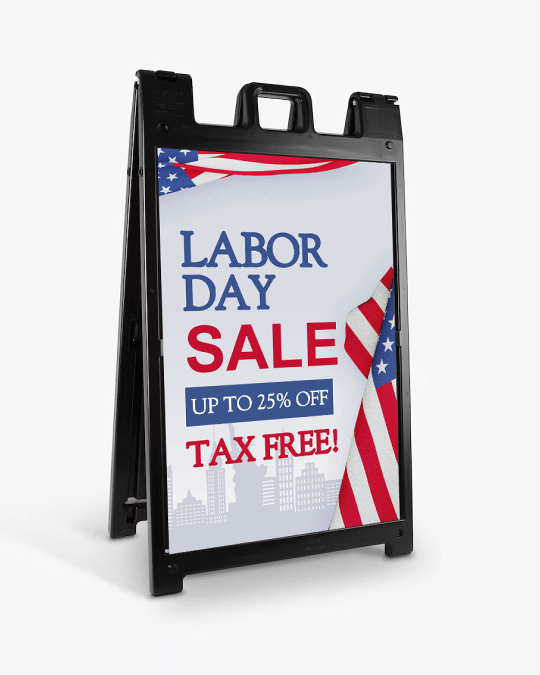 Design With Wavy Flags A-Frame Sign