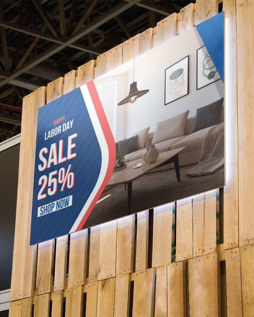 American Labor Day Sales 13oz. Standard Vinyl Banner