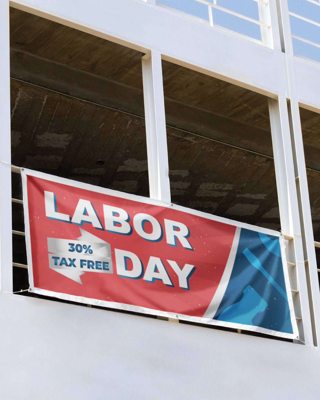 Colorful Labor Day Model 13oz. Standard Vinyl Banner