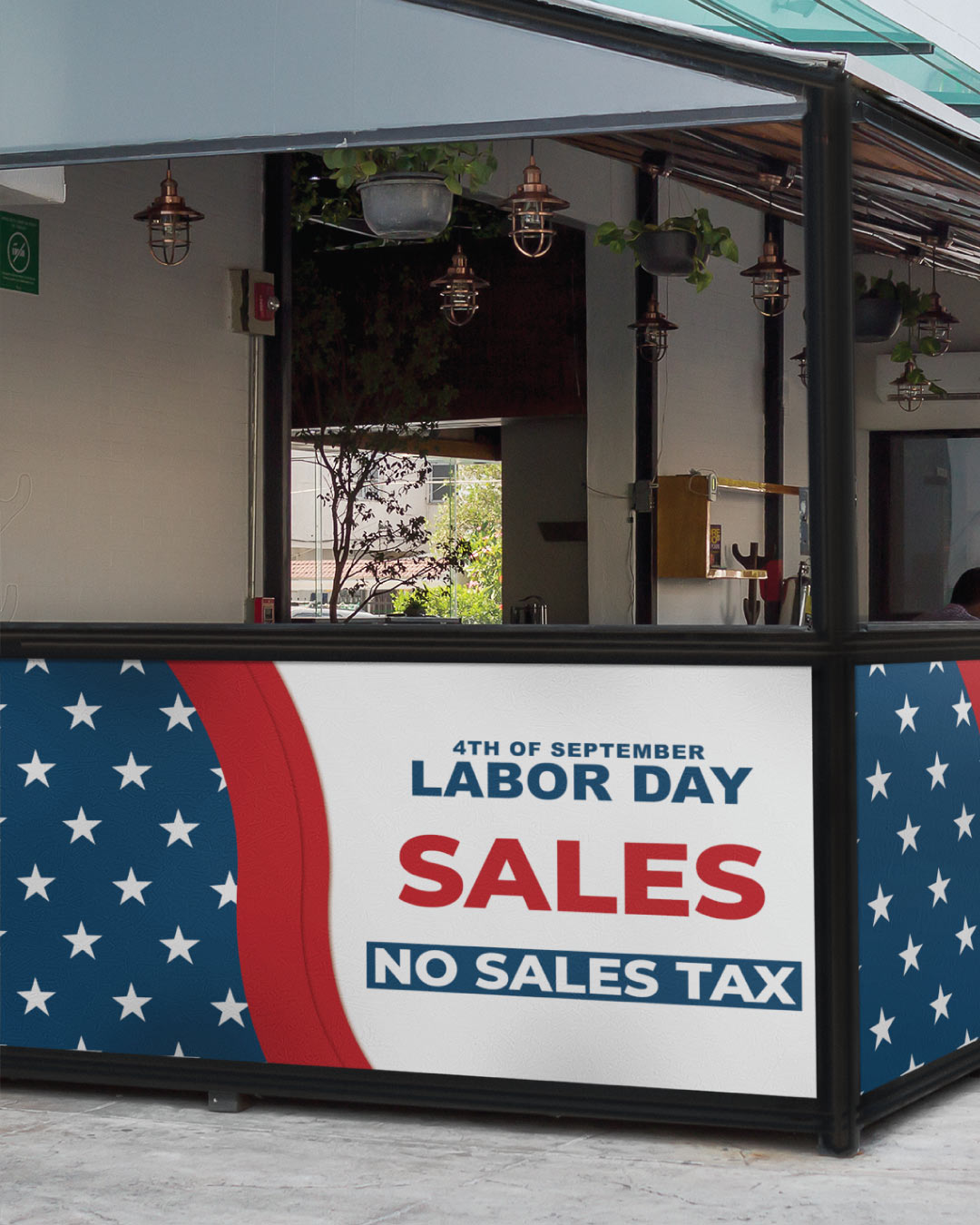 Labor Day Flag Style 13oz. Standard Vinyl Banner