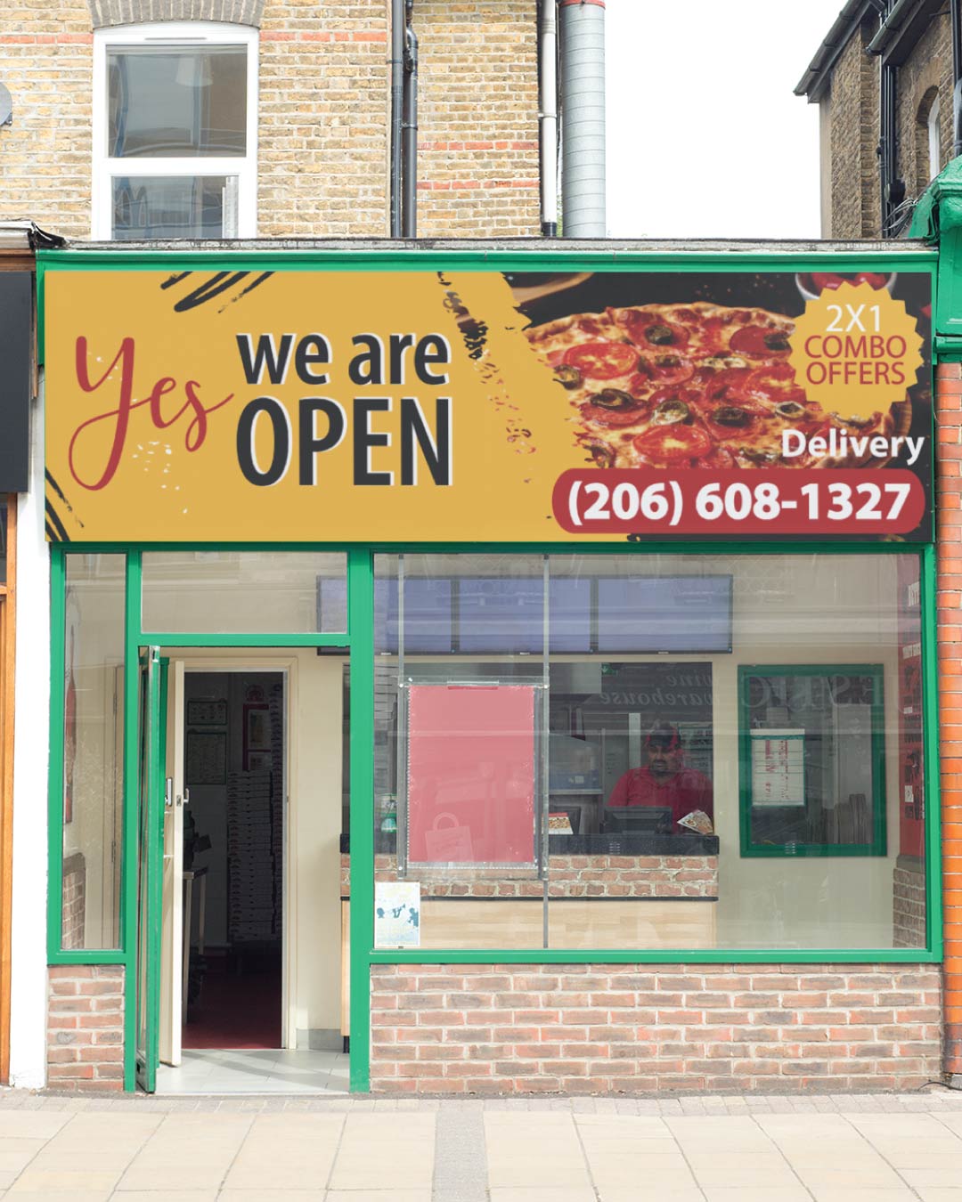 Simple Pizza Design Banners AP Printing - Simple Pizza Design Banners - Custom Printing Services
