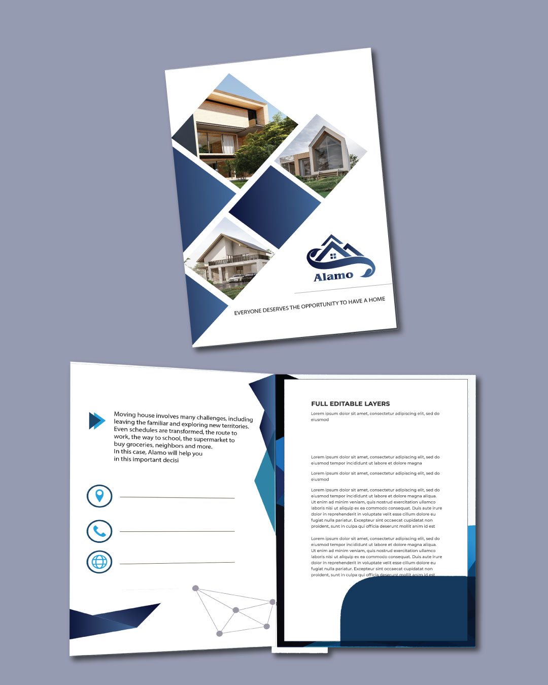 Blue Palette Presentation Folders