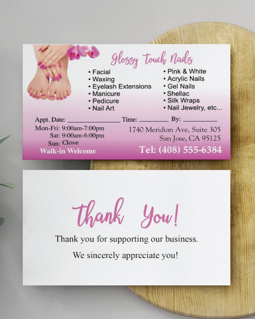 Blush Orchid Harmony Standard Business Cards AP Printing - Blush Orchid Harmony Standard Business Cards - Custom Printing Services