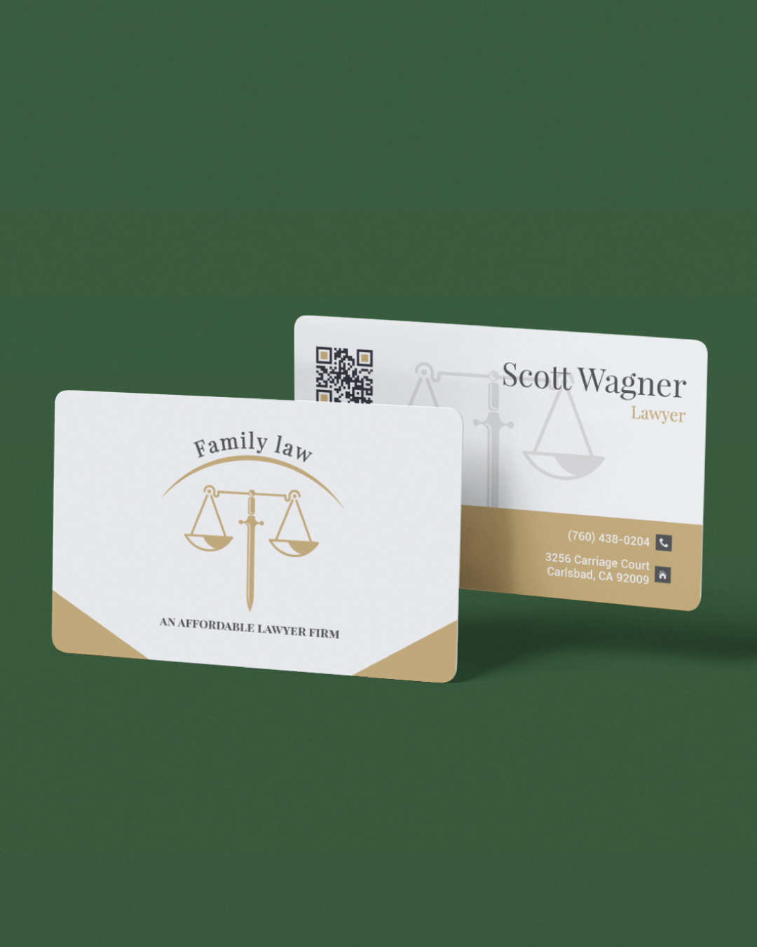 AP Printing - Beautiful Beige and White Standard Business Cards - Custom Printing Services