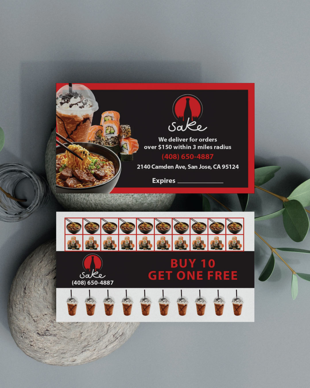 Midnight Sushi Deal Standard Business Cards AP Printing - Midnight Sushi Deal Standard Business Cards - Custom Printing Services