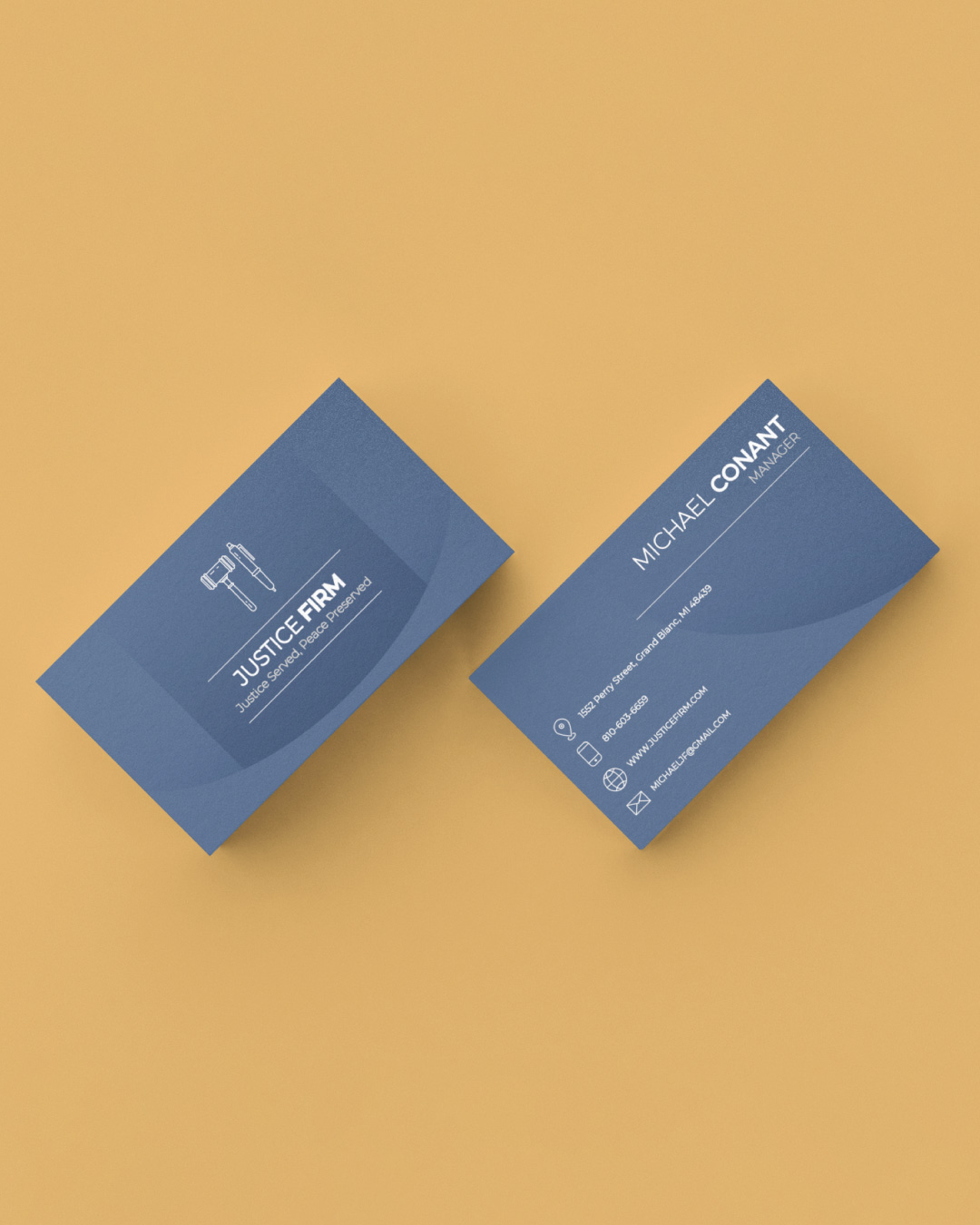 Elegant Blue Standard Business Card AP Printing - Elegant Blue Standard Business Card - Custom Printing Services