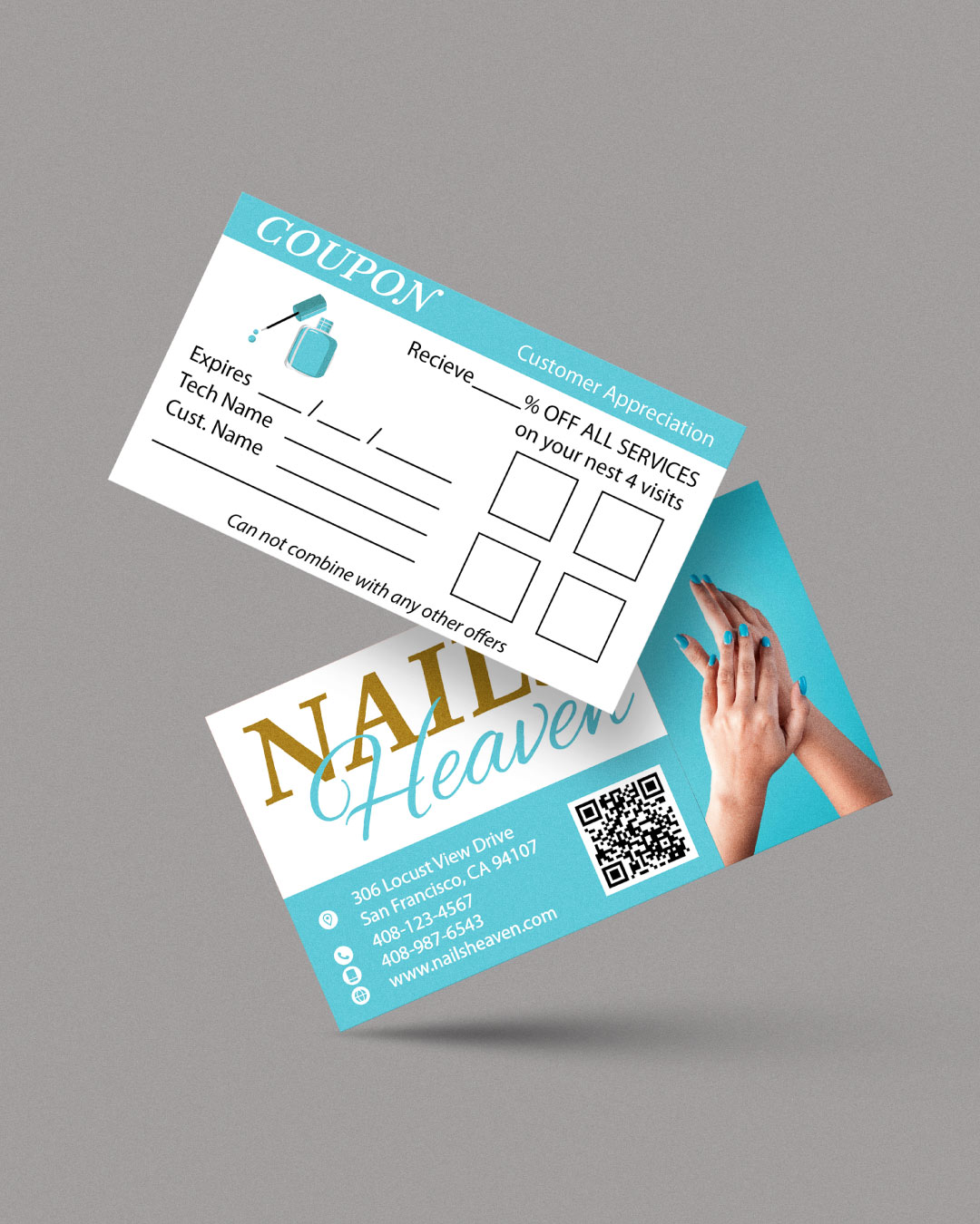 AP Printing - Beautiful Blue Sky Standard Business Cards - Custom Printing Services