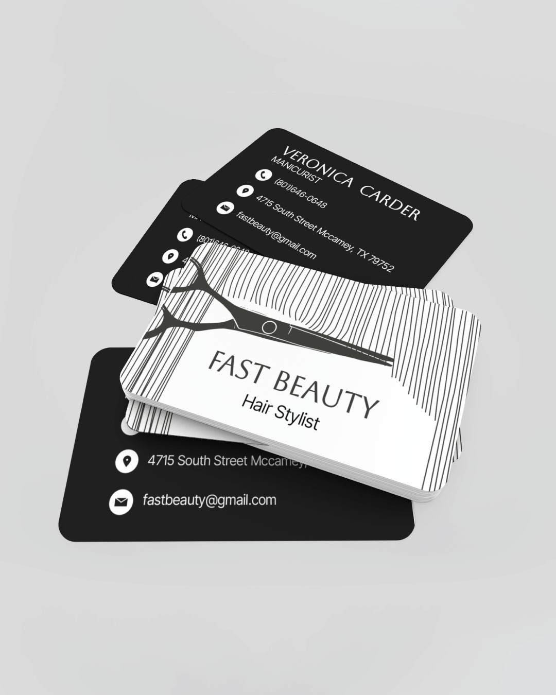 Elegant Scissors Standard Business Cards